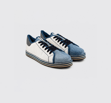 Lifestyle Sneakers White and Denim